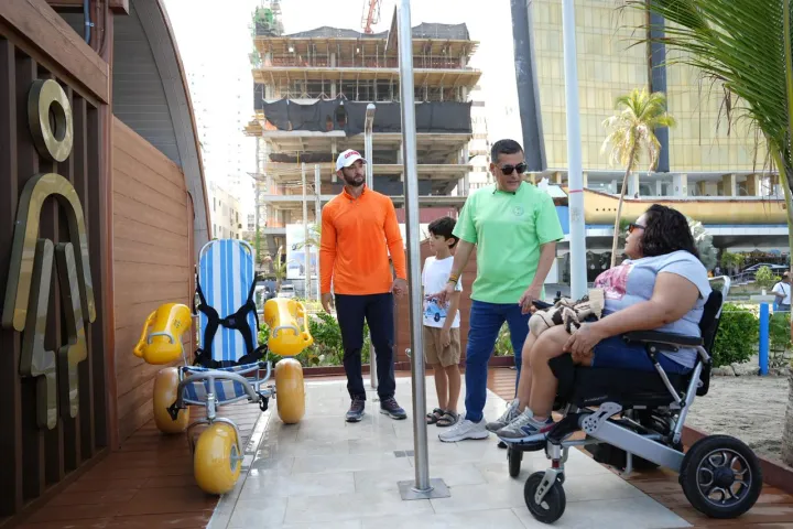 Tramo costero de Bocagrande preparado para la ejecución del Gran Malecón del Mar