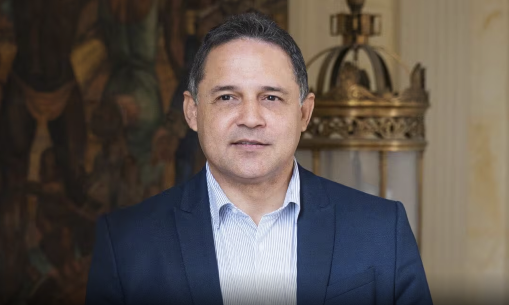Honorio Henríquez, presidente del Senado de la República, en el recinto del Congreso.