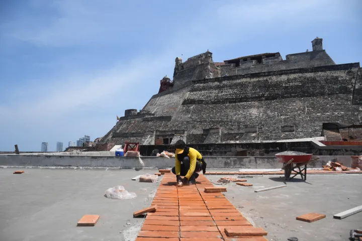 Estructura de la Batería San Lázaro en el Castillo San Felipe de Barajas en Cartagena.