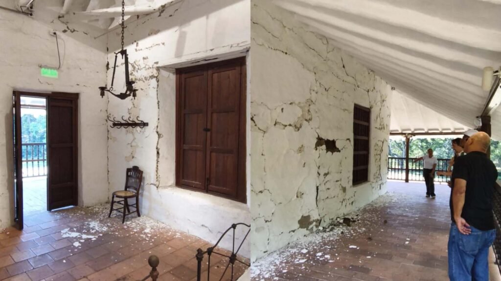 Edificación patrimonial protegida siendo evaluada para obras de conservación de emergencia