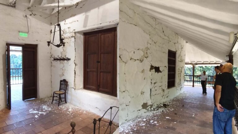 Edificación patrimonial protegida siendo evaluada para obras de conservación de emergencia
