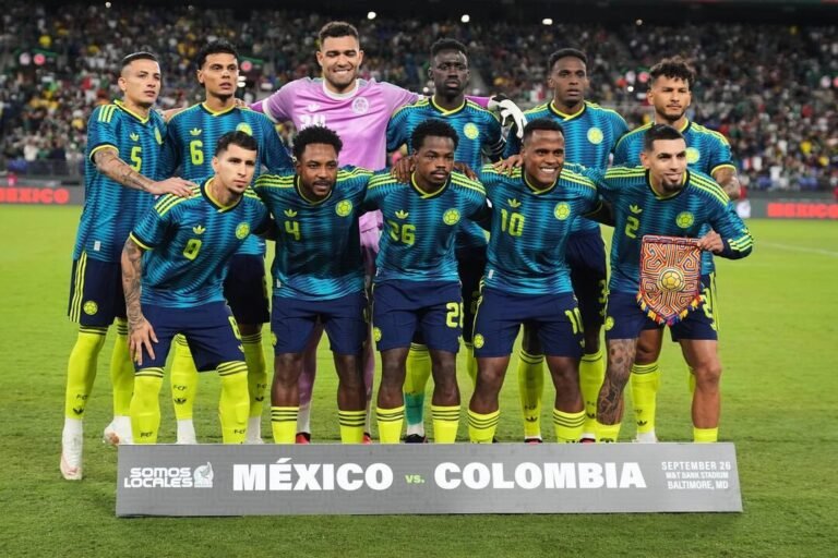 Formación titular de la Selección Colombia antes del partido amistoso ante México en Baltimore