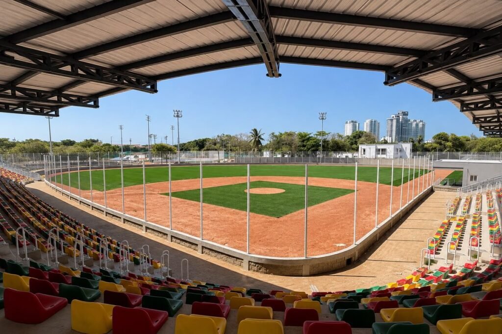 Obras de la fase 2 del Complejo Deportivo y Cultural Nuevo Chambacú en Puerto Duro