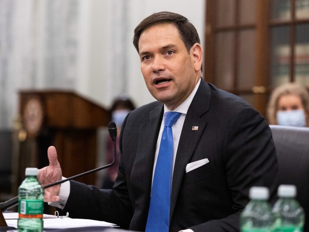 Marco Rubio, secretario de Estado de Estados Unidos, durante una intervención oficial