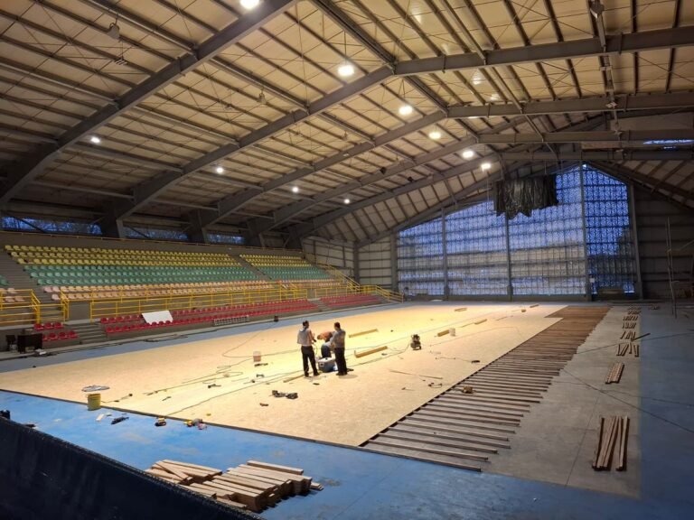 Obras de remodelación del Complejo Deportivo Rocky Valdez, en Cartagena